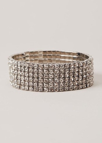 Phase Eight Silver Sparkle Cuff Jewellery Silver USA | 9618537-OU